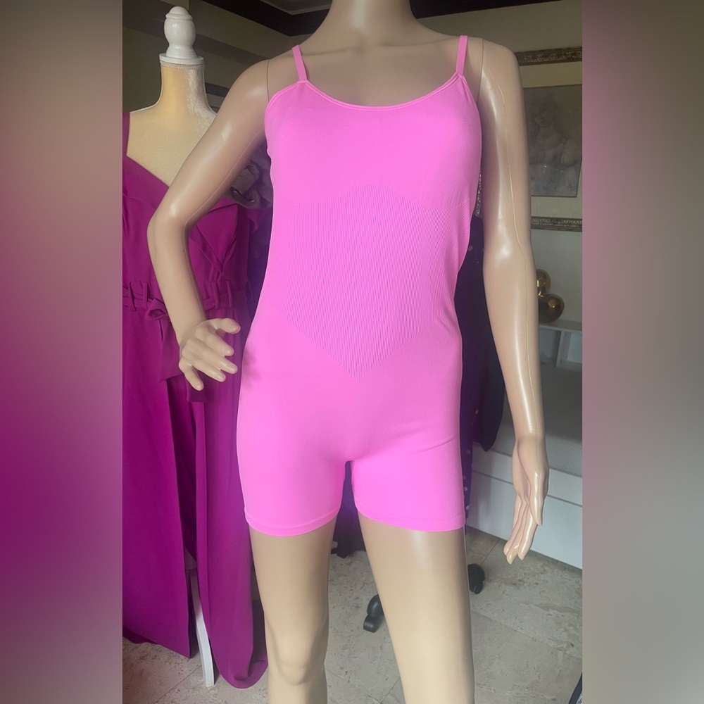 PINK Victoria's Secret Bright Pink Romper
